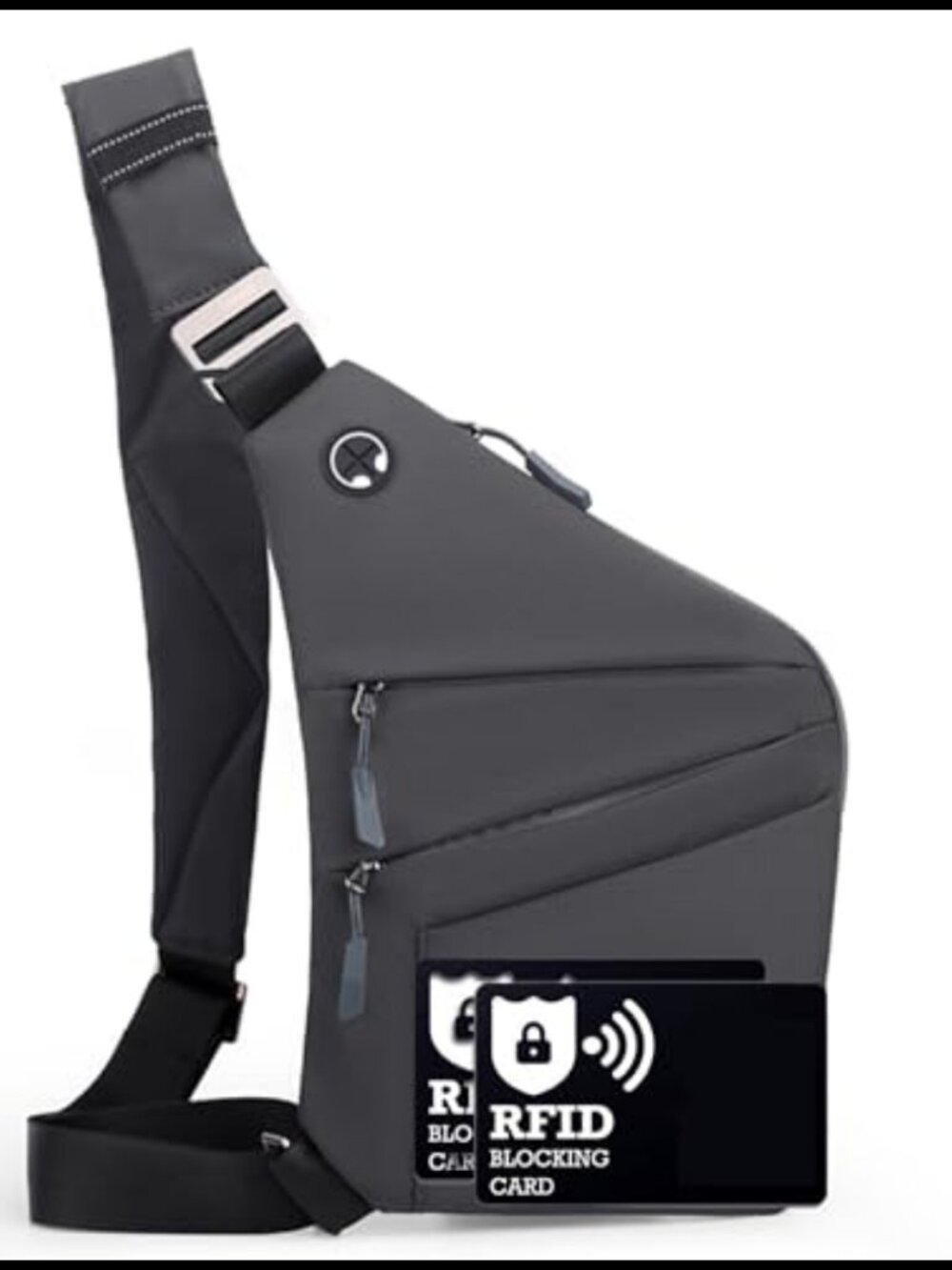 Anti-Theft Crossbody Bag RFID Blocking Multi-Pocket Waterproof Nylon